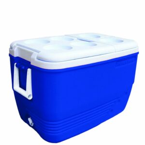 30-Litre Ice Box Thermo insulated Picnic Cool Box-Thermo Keeper Container Expanded Cooler Fishing Ice Box-Blue