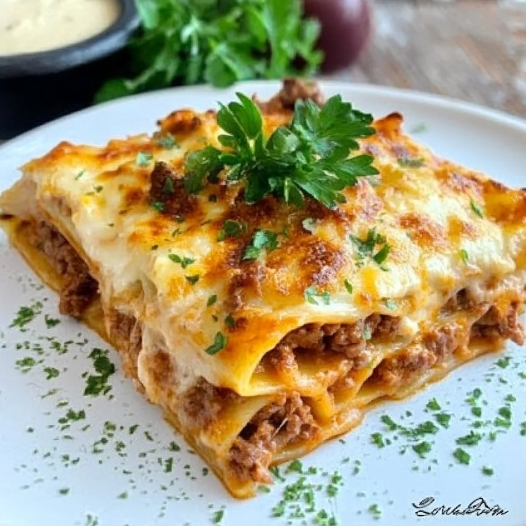 Lasaña de Carne con Bechamel
