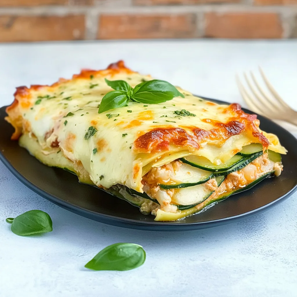 lasaña de calabacin y atun​
