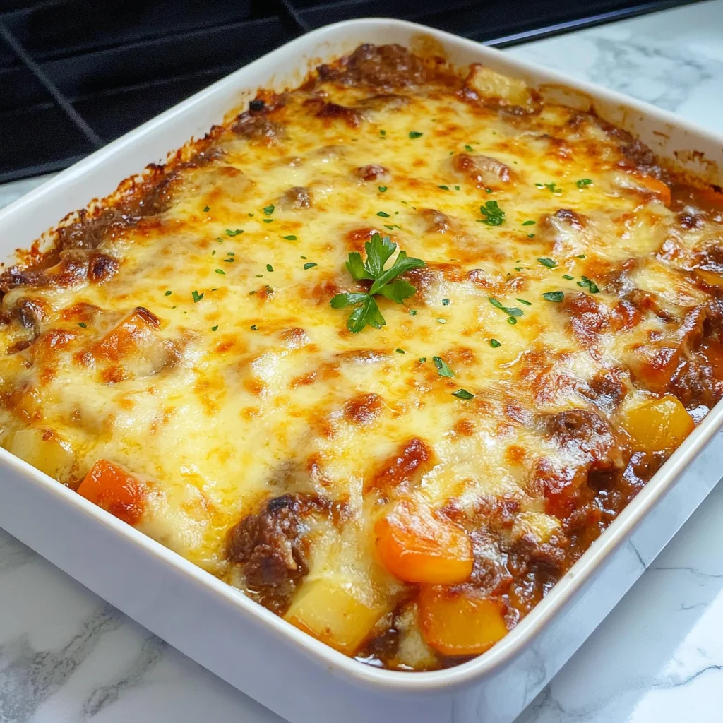 lasaña de carne y verduras​