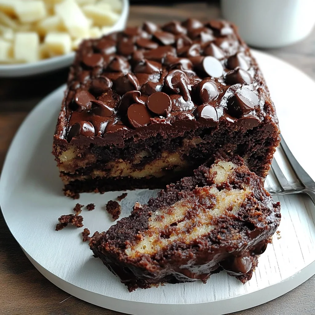 pastel de platano y chocolate​