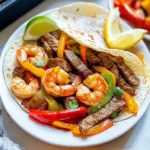 steak and shrimp fajitas​