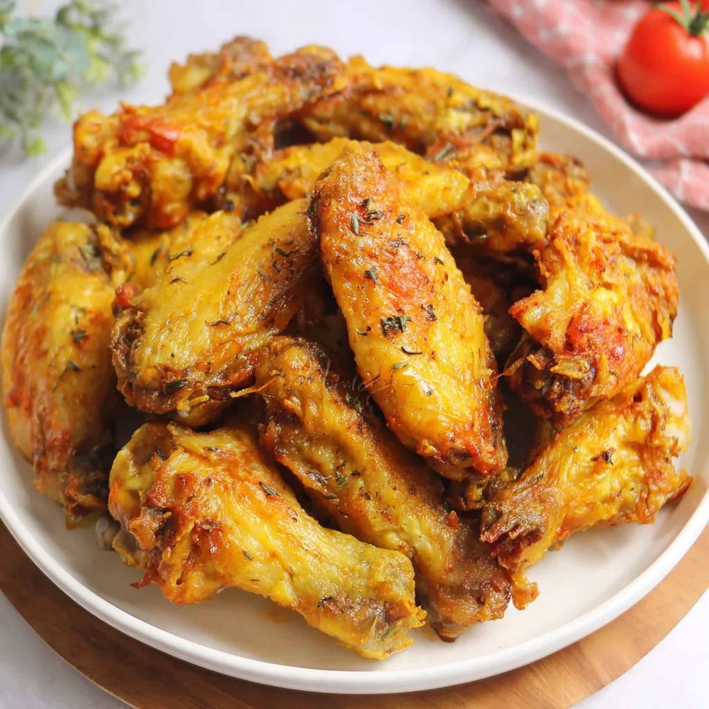 alitas de pollo en freidora de aire