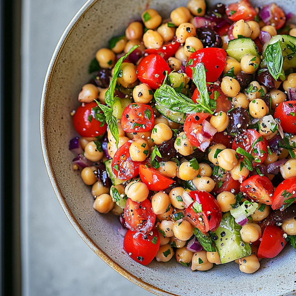 ensalada de garbanzos mediterránea