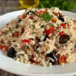 Ensalada de arroz y atún