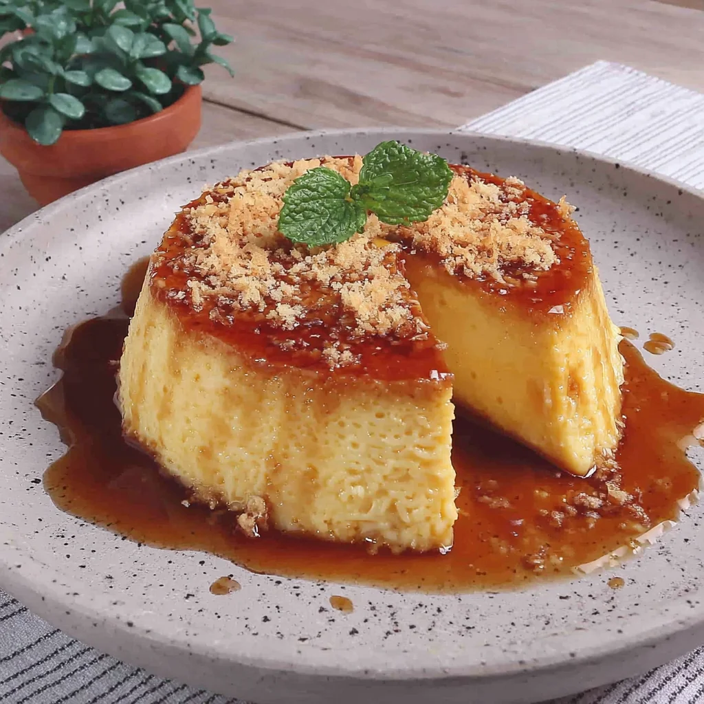 Flan de arroz con leche