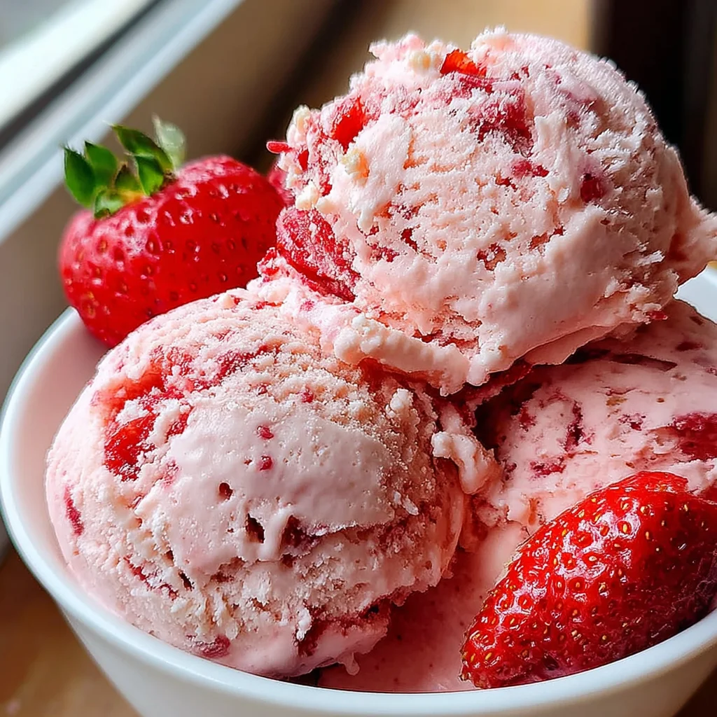 Helado de Fresa Casero