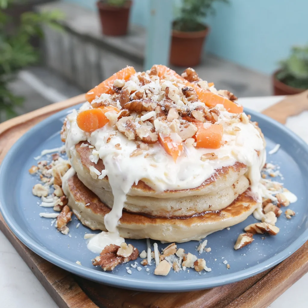 Hot cakes de zanahoria con betún