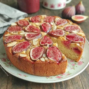 Tarta de higos y almendras