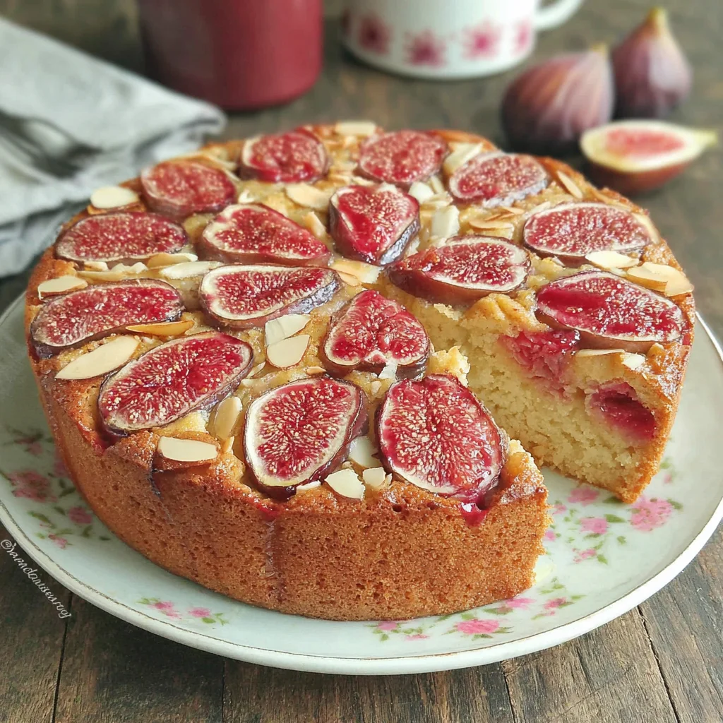 Tarta de higos y almendras