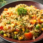 Arroz frito con verduras