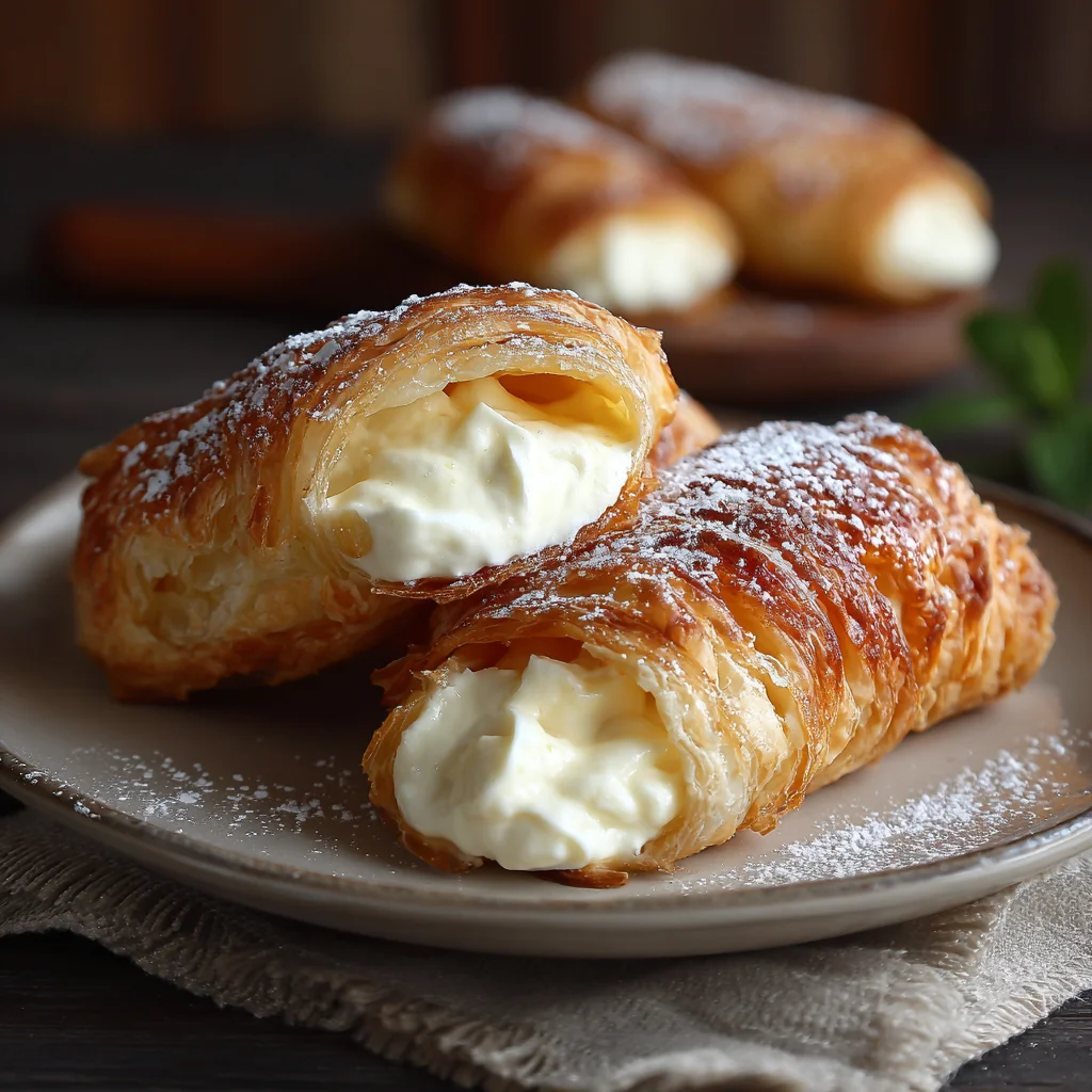 Canutillos de Hojaldre Rellenos de Crema