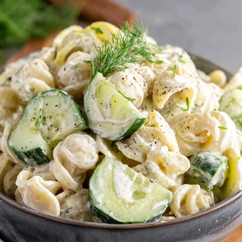 Creamy Cucumber Pasta Salad