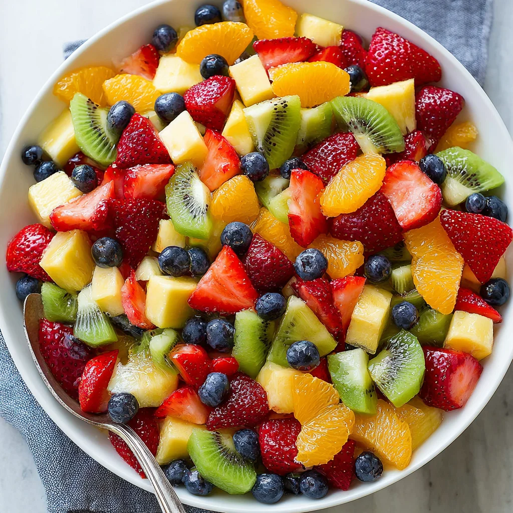 Honey Lime Rainbow Fruit Salad