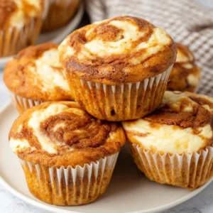 Pumpkin Cream Cheese Swirl Muffins