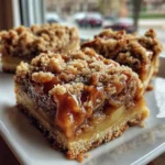 Salted Caramel Apple Crumble Bars