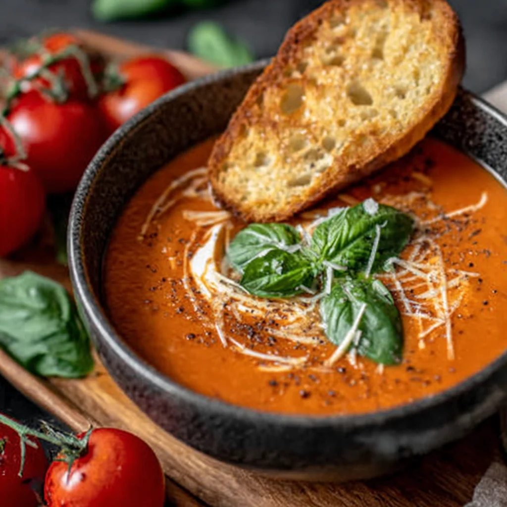 tomato soup with fresh tomatoes