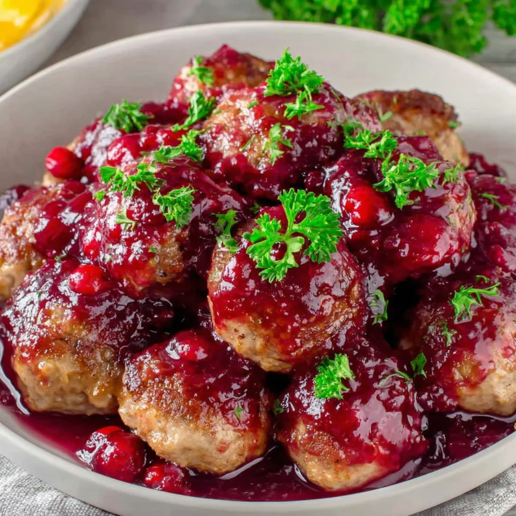 Best Christmas Cranberry Meatballs