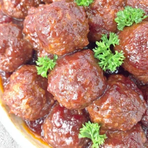 Cranberry BBQ Crockpot Meatballs