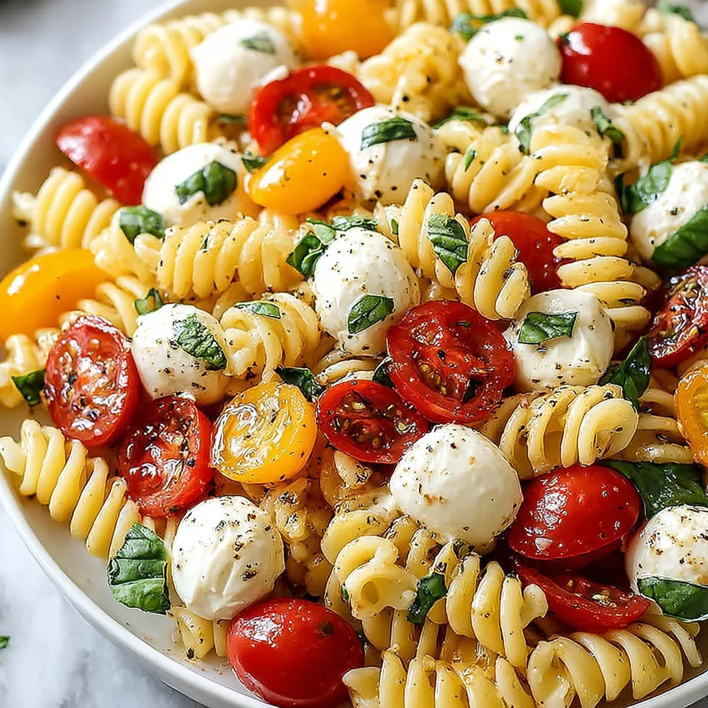 Creamy Caprese Pasta Salad: A Summertime Delight