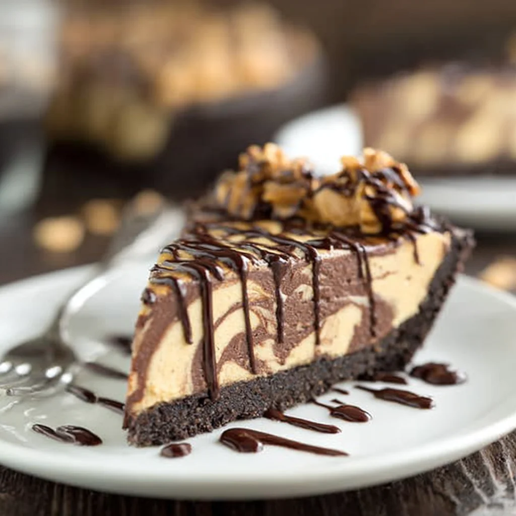 Decadent Chocolate Peanut Butter Swirl Pie
