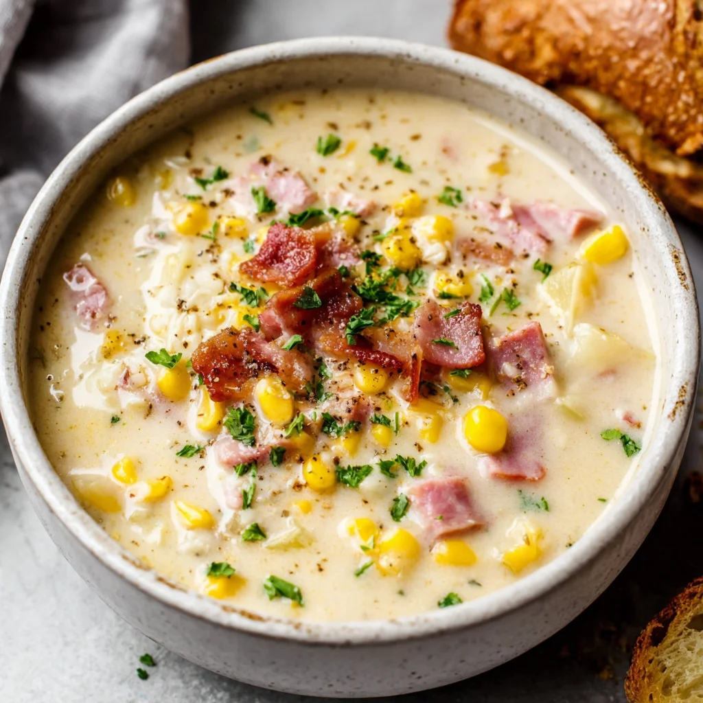 Easy Ham and Corn Chowder