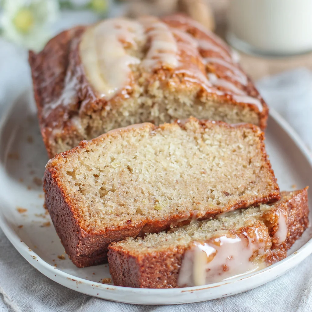 Glazed Eggnog Banana Bread: A Festive Holiday Treat