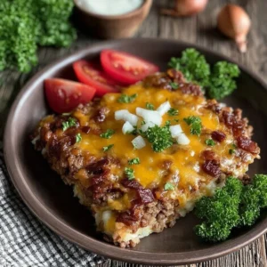Low-Carb Bacon Cheeseburger Casserole