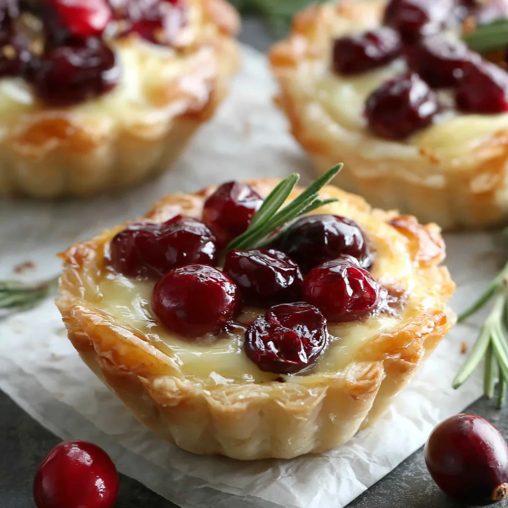 Savory Cranberry and Brie Tartlets: A Festive Appetizer