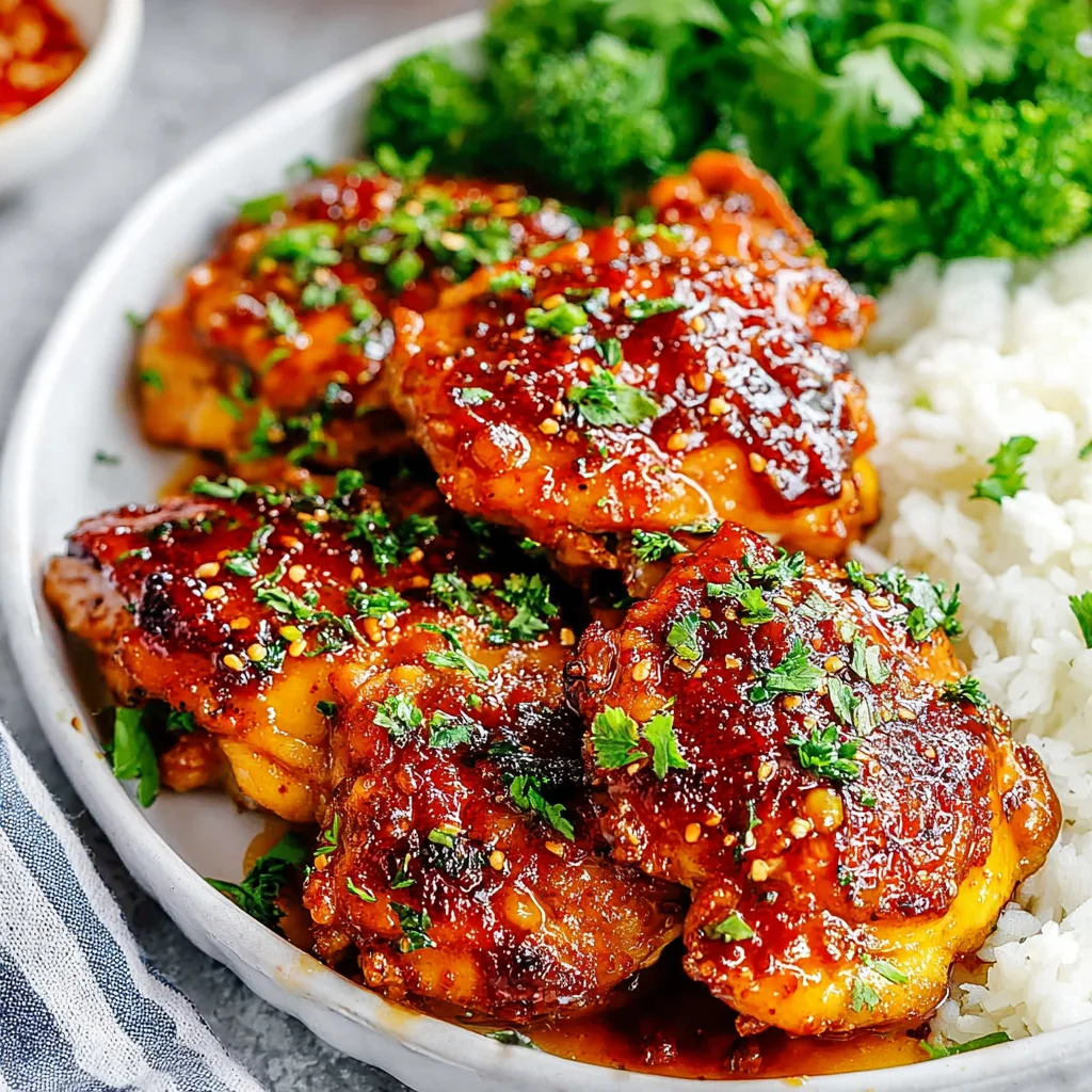 Honey Garlic Chicken Thighs