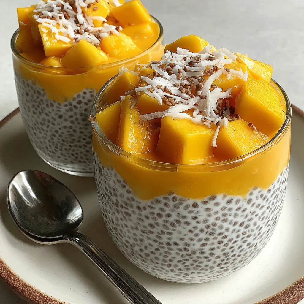 Mango Coconut Chia Seed Pudding