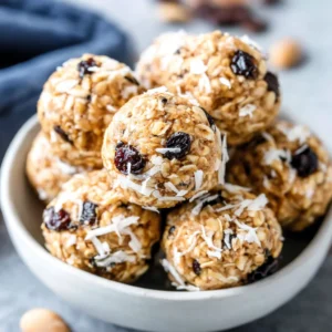 Peanut Butter Coconut Protein Balls