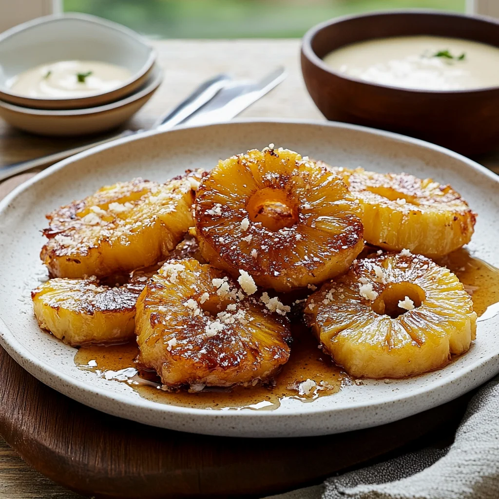 Rum Soaked Fried Pineapple Recipe (Tropical Delight!)