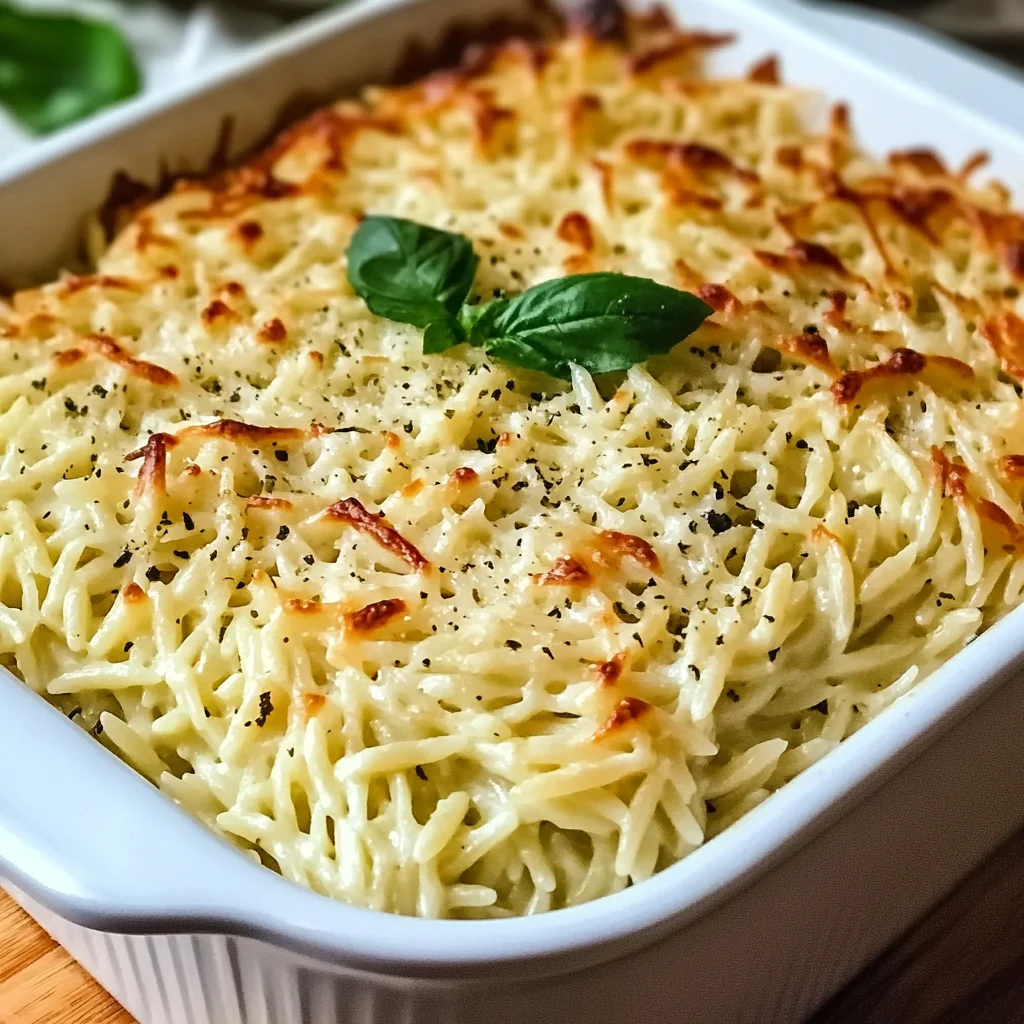 Basil Pesto and Parmesan Baked Orzo Recipe (Comfort Food Made Easy!)