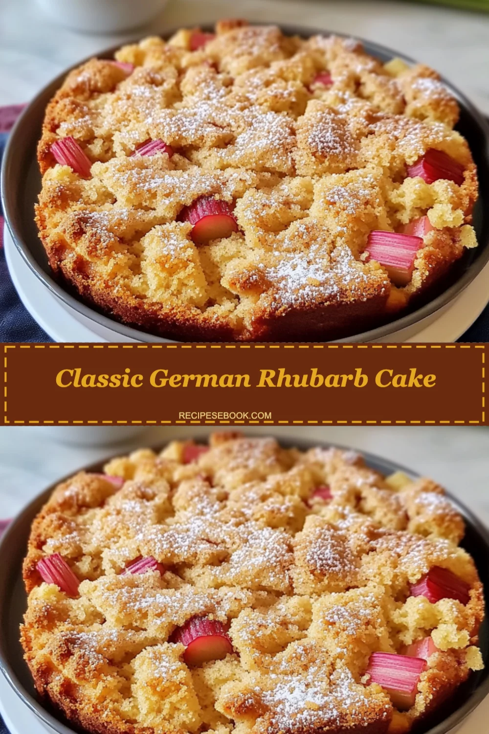 Classic German Rhubarb Cake Recipe