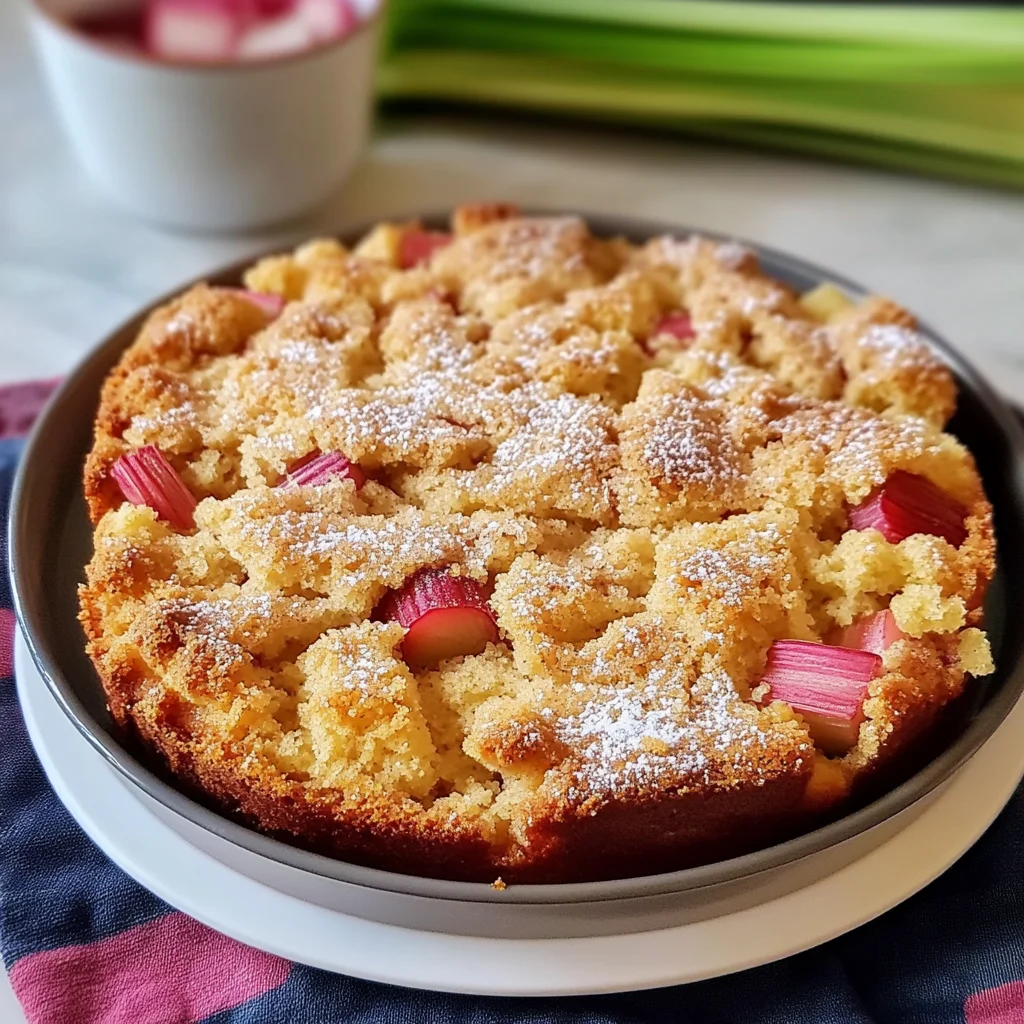 Classic German Rhubarb Cake Recipe