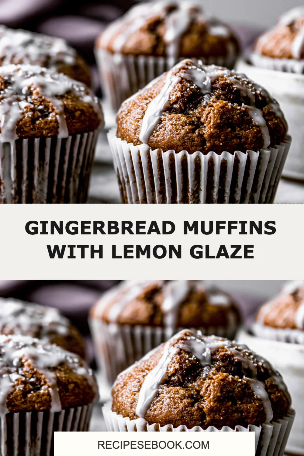 Irresistible Gingerbread Muffins with Zesty Lemon Glaze - Perfect for Any Occasion!