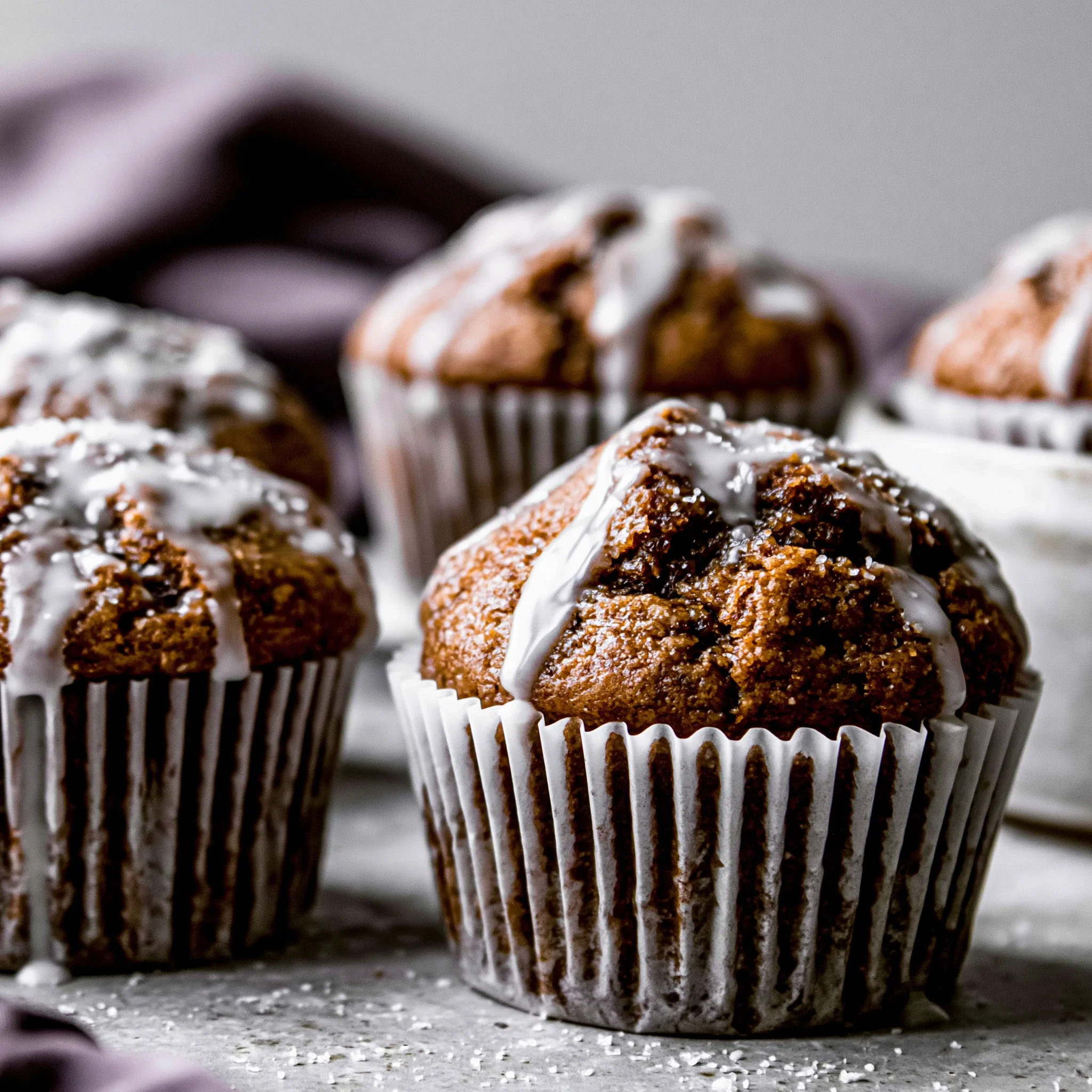 Gingerbread Muffins with Lemon Glaze Recipe