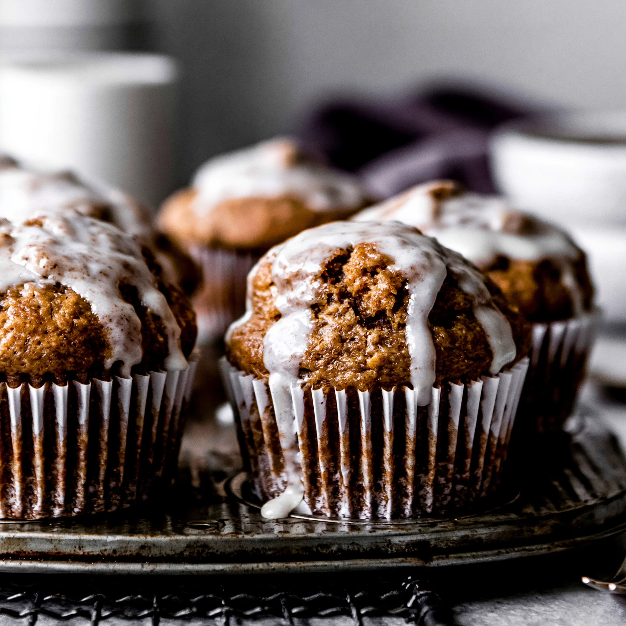 Maple Glazed Gingerbread Muffins Recipe