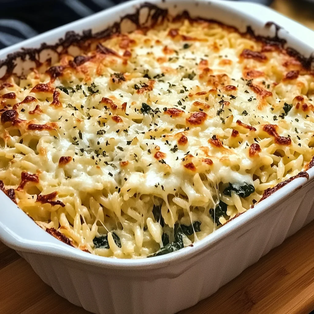 Mediterranean Spinach & Feta Orzo Bake Recipe
