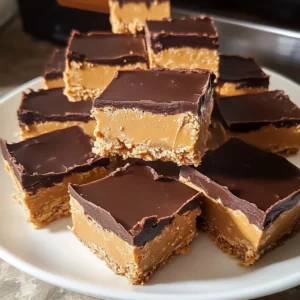 No-Bake Peanut Butter Buckeye Bars Recipe