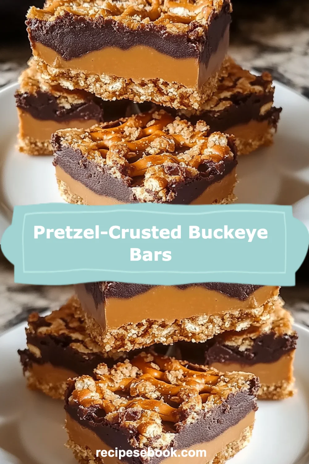 Pretzel-Crusted Buckeye Bars Recipe (Sweet and Salty Delight)
