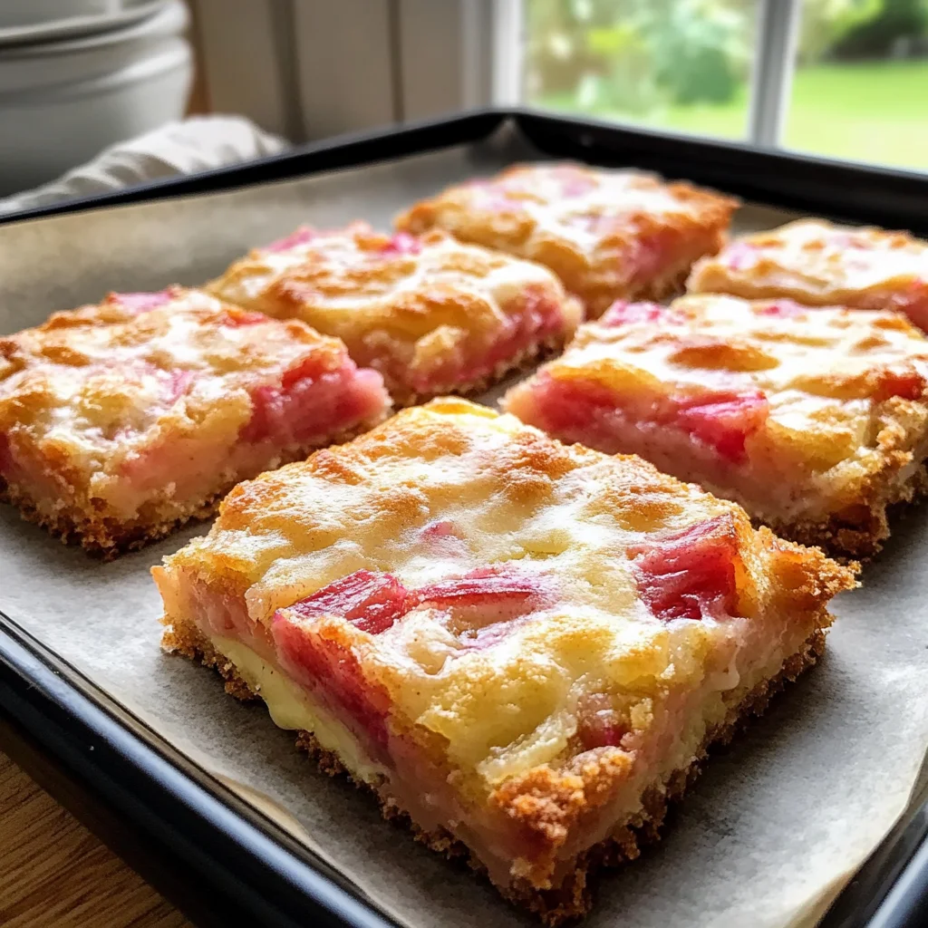 Rhubarb and Vanilla Custard Bars Recipe