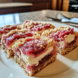 Rhubarb Bars with Cream Cheese Recipe