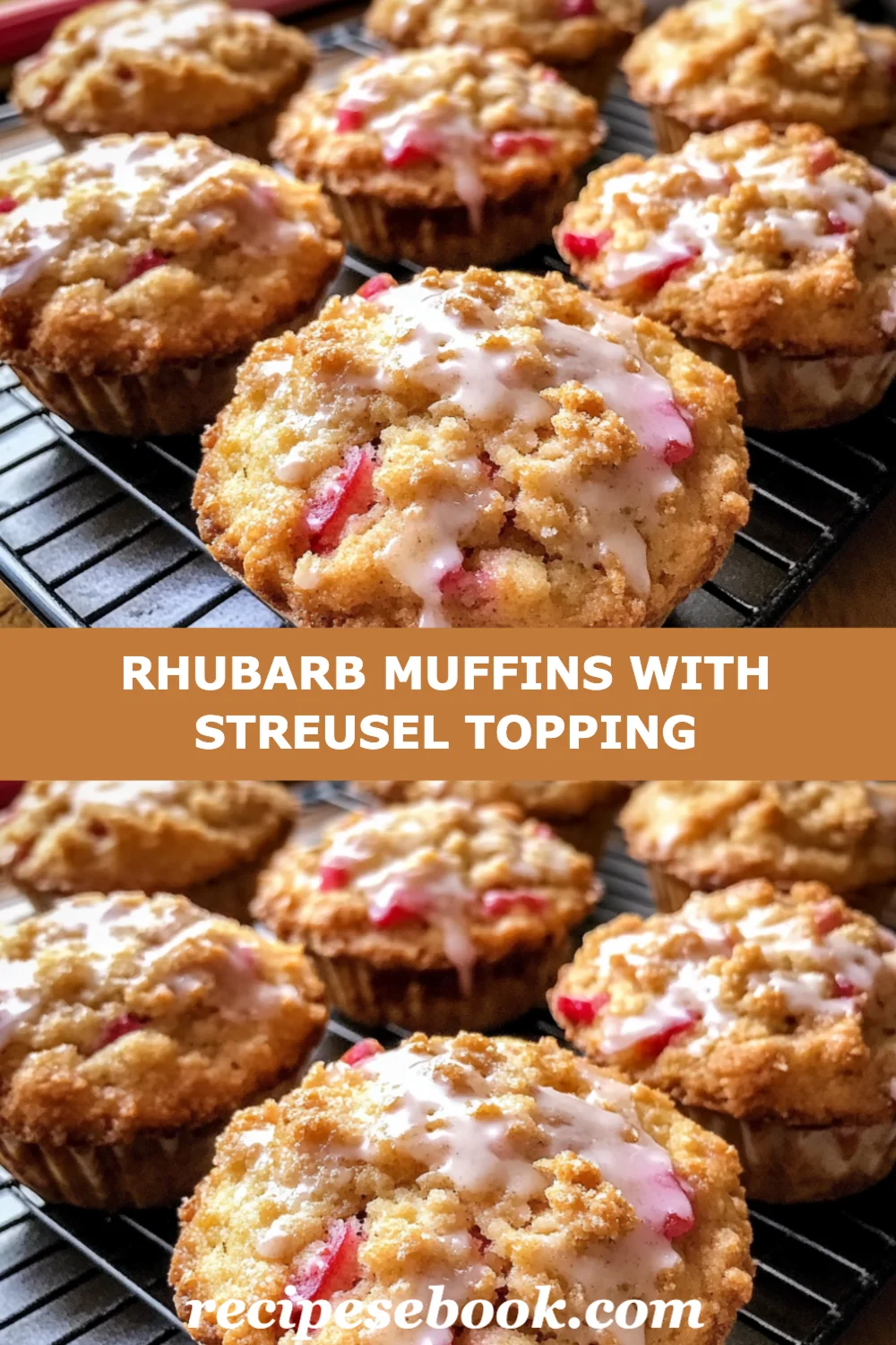 Rhubarb Muffins with Streusel Topping Recipe