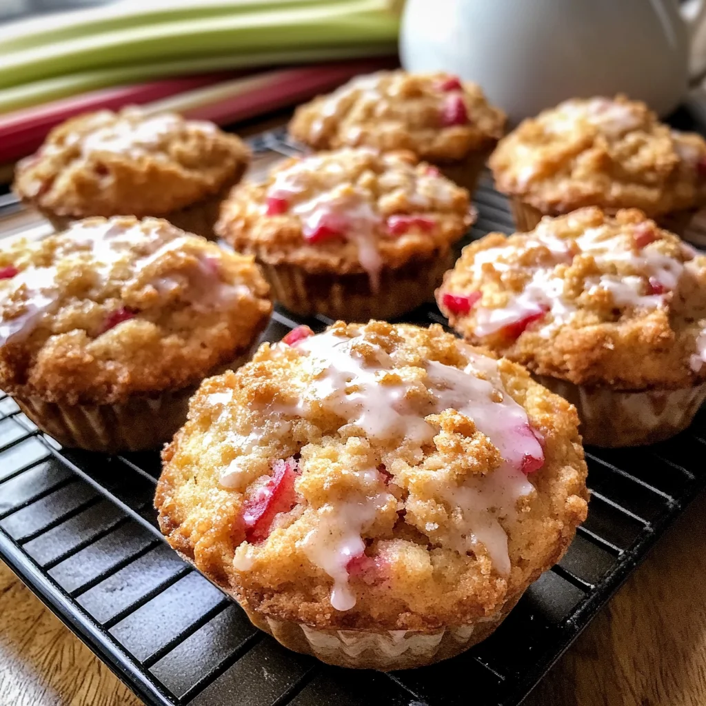 Rhubarb Muffins with Streusel Topping Recipe