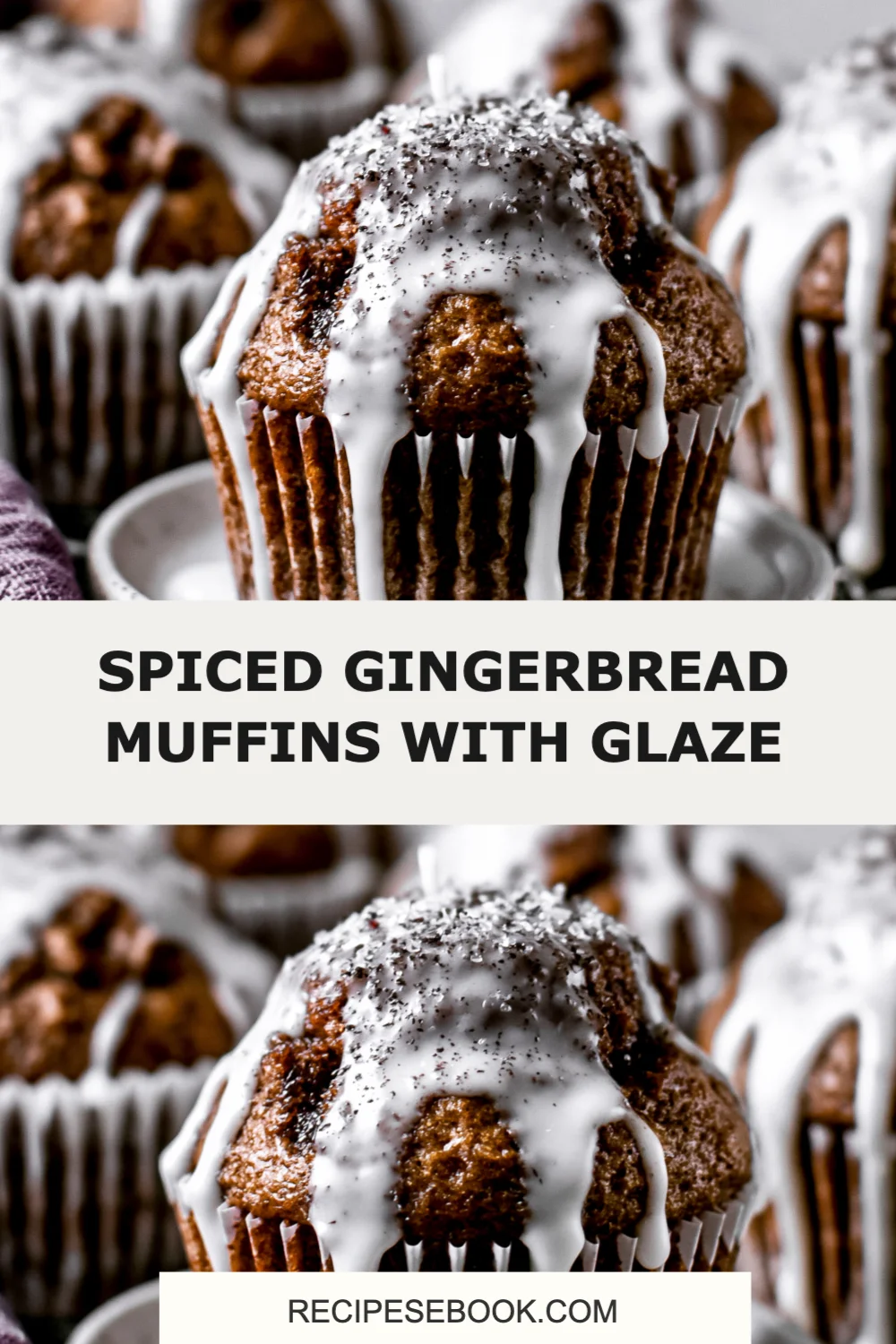 Irresistible Spiced Gingerbread Muffins with Glaze - Perfect for Cozy Days and Festive Treats!