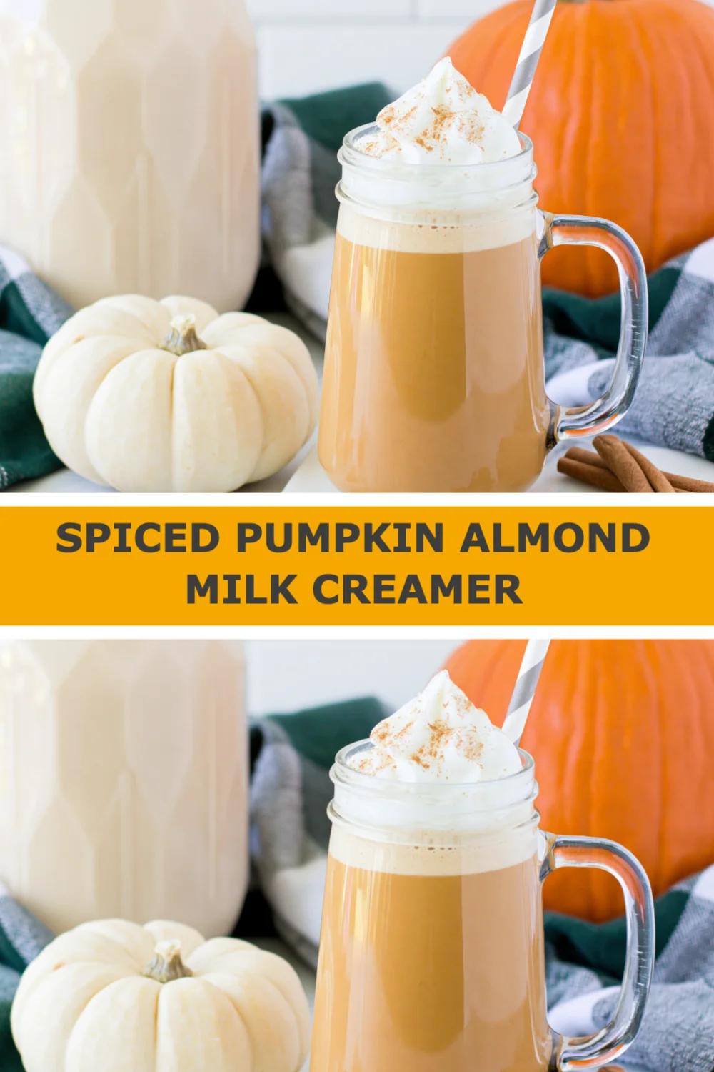 Delight in Fall with Homemade Spiced Pumpkin Almond Milk Creamer for Your Morning Coffee!